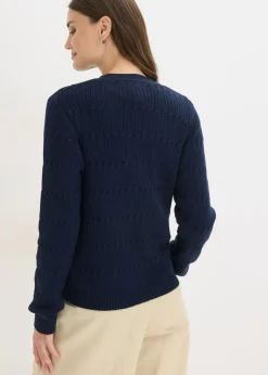 Online Chaqueta de punto fino de mezcla de viscosa Mujer Jerséis|Ropa De Punto