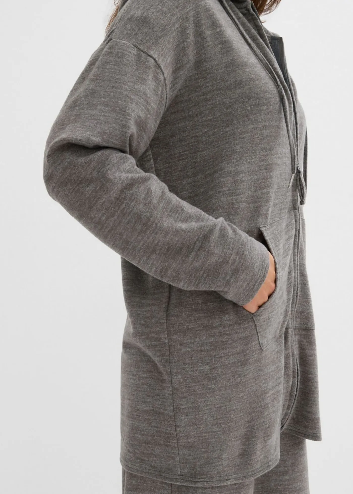 Chaqueta de punto fino de mezcla de viscosa con aspecto de punto Mujer Básicos|Camisetas