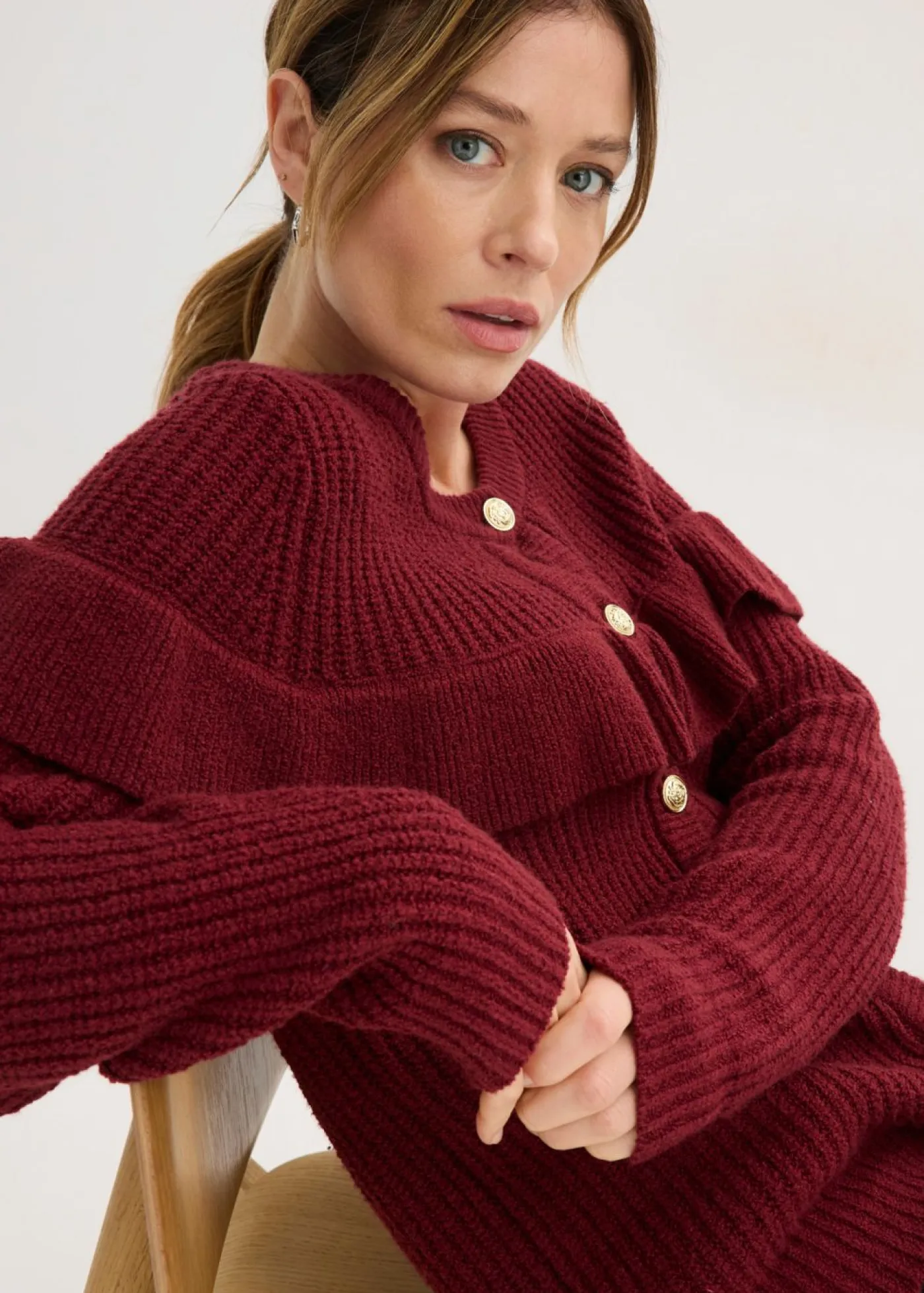 Best Chaqueta de punto fino de mezcla de algodón Mujer Jerséis|Ropa De Punto