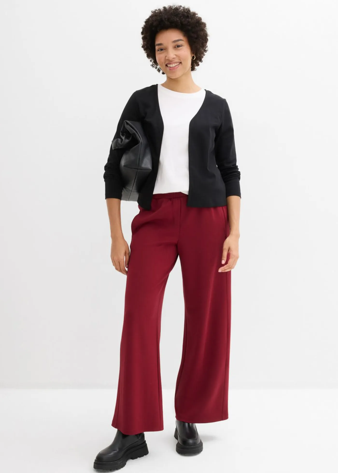 Chaqueta de punto grueso de algodón orgánico puro Mujer Básicos|Camisetas