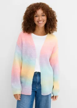 Outlet Chaqueta de punto grueso en suave mezcla de lana Mujer Jerséis|Ropa De Punto