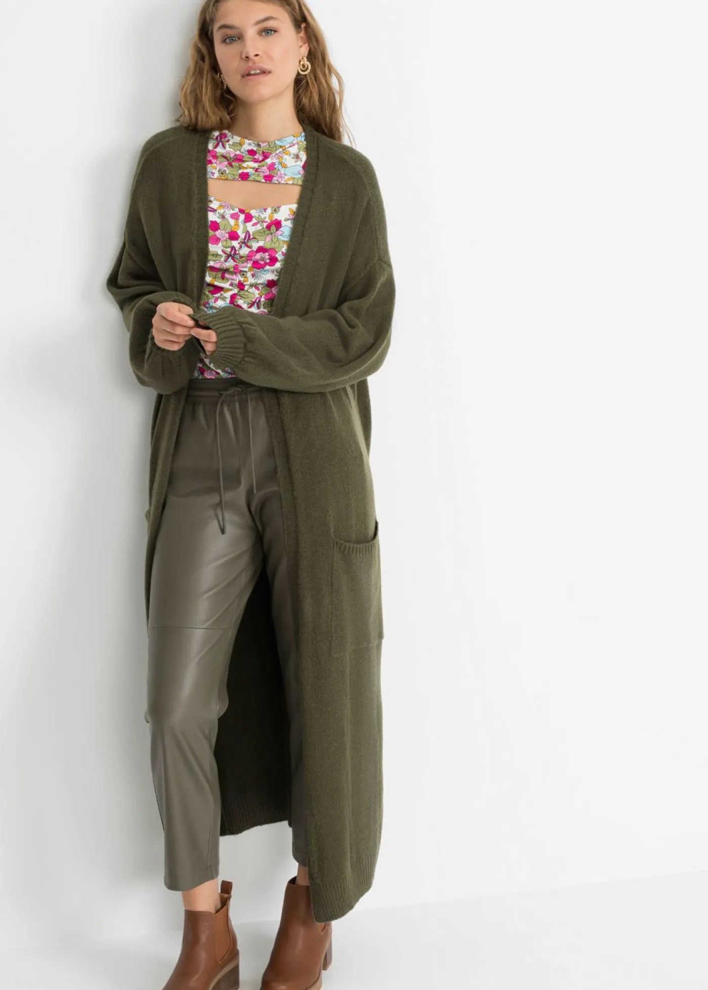 Sale Chaqueta de punto holgada de largo midi Mujer Jerséis|Ropa De Punto