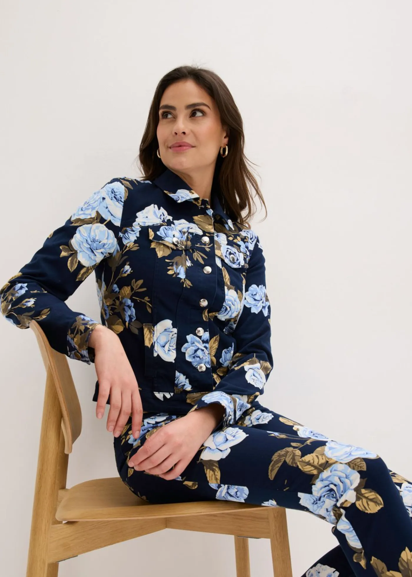 Chaqueta de sarga de algodón Mujer Chaquetas Y Abrigos|Novedades