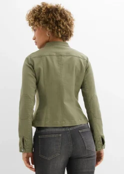 Discount Chaqueta de sarga de algodón con insertos elásticos en los laterales Mujer Chaquetas Y Abrigos