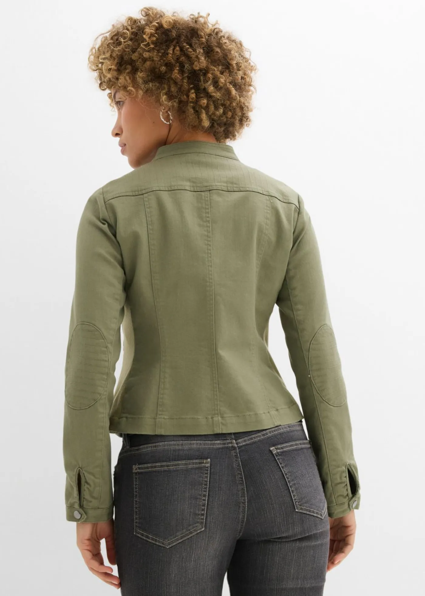 Discount Chaqueta de sarga de algodón con insertos elásticos en los laterales Mujer Chaquetas Y Abrigos