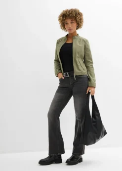 Discount Chaqueta de sarga de algodón con insertos elásticos en los laterales Mujer Chaquetas Y Abrigos