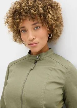 Discount Chaqueta de sarga de algodón con insertos elásticos en los laterales Mujer Chaquetas Y Abrigos