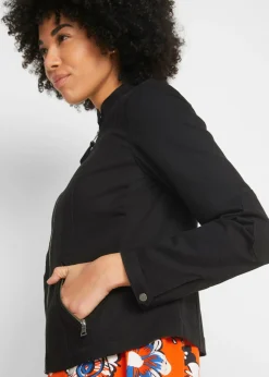 Online Chaqueta de sarga de algodón con insertos elásticos en los laterales Mujer Chaquetas Y Abrigos
