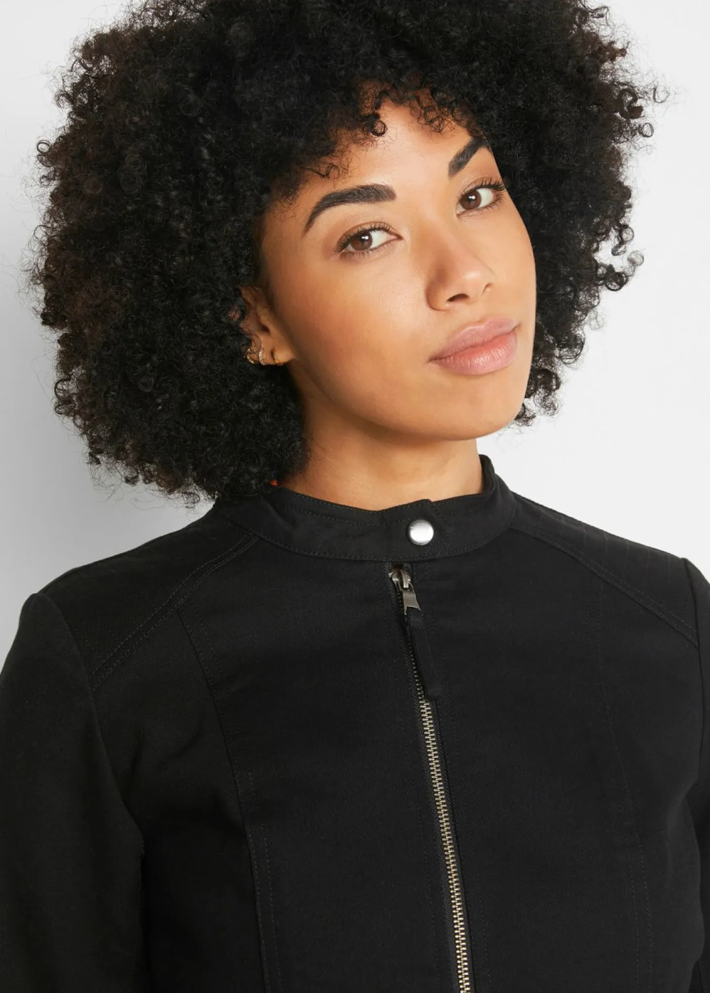 Online Chaqueta de sarga de algodón con insertos elásticos en los laterales Mujer Chaquetas Y Abrigos