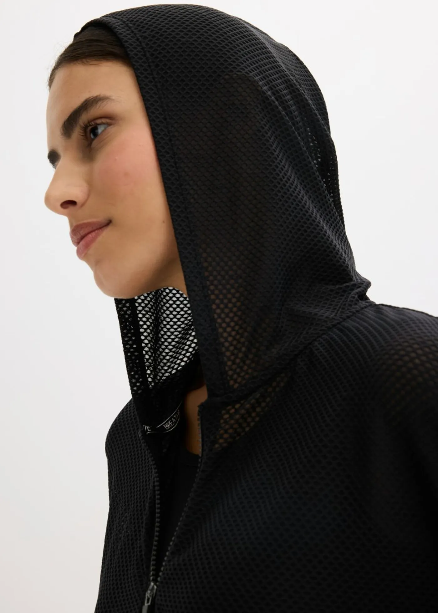 Outlet Chaqueta deportiva transparente de malla con corte holgado Mujer Ropa Deportiva|Chaquetas Y Abrigos