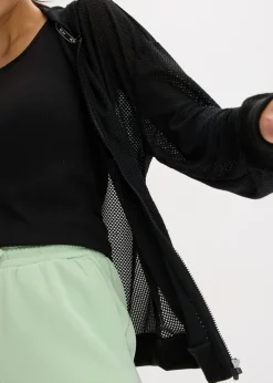 Outlet Chaqueta deportiva transparente de malla con corte holgado Mujer Ropa Deportiva|Chaquetas Y Abrigos