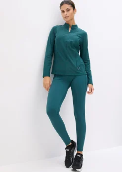 Best Chaqueta deportiva térmica con media cremallera y material de secado rápido Mujer Ropa Térmica|Ropa Deportiva