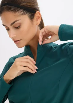 Best Chaqueta deportiva térmica con media cremallera y material de secado rápido Mujer Ropa Térmica|Ropa Deportiva