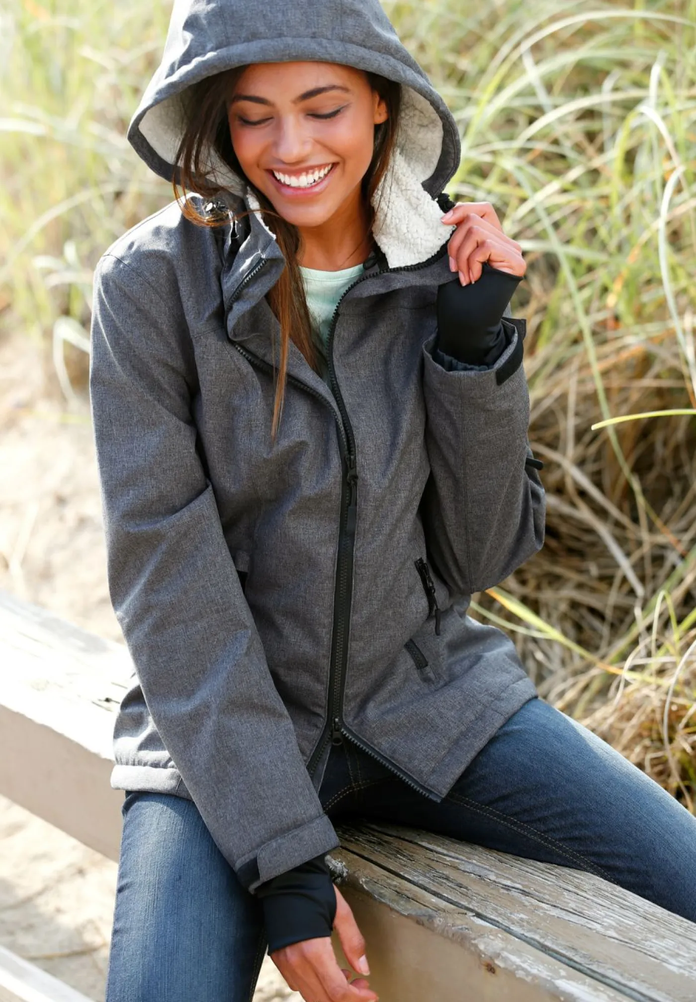 Discount Chaqueta funcional con forro polar Mujer Ropa Para El Aire Libre|Ropa Deportiva