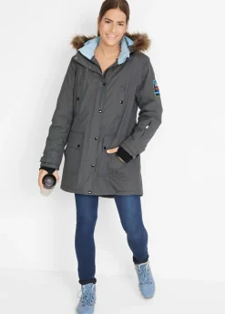 Clearance Chaqueta funcional de trekking con capucha, diseño largo y tejido impermeable Mujer Chaquetas Y Abrigos