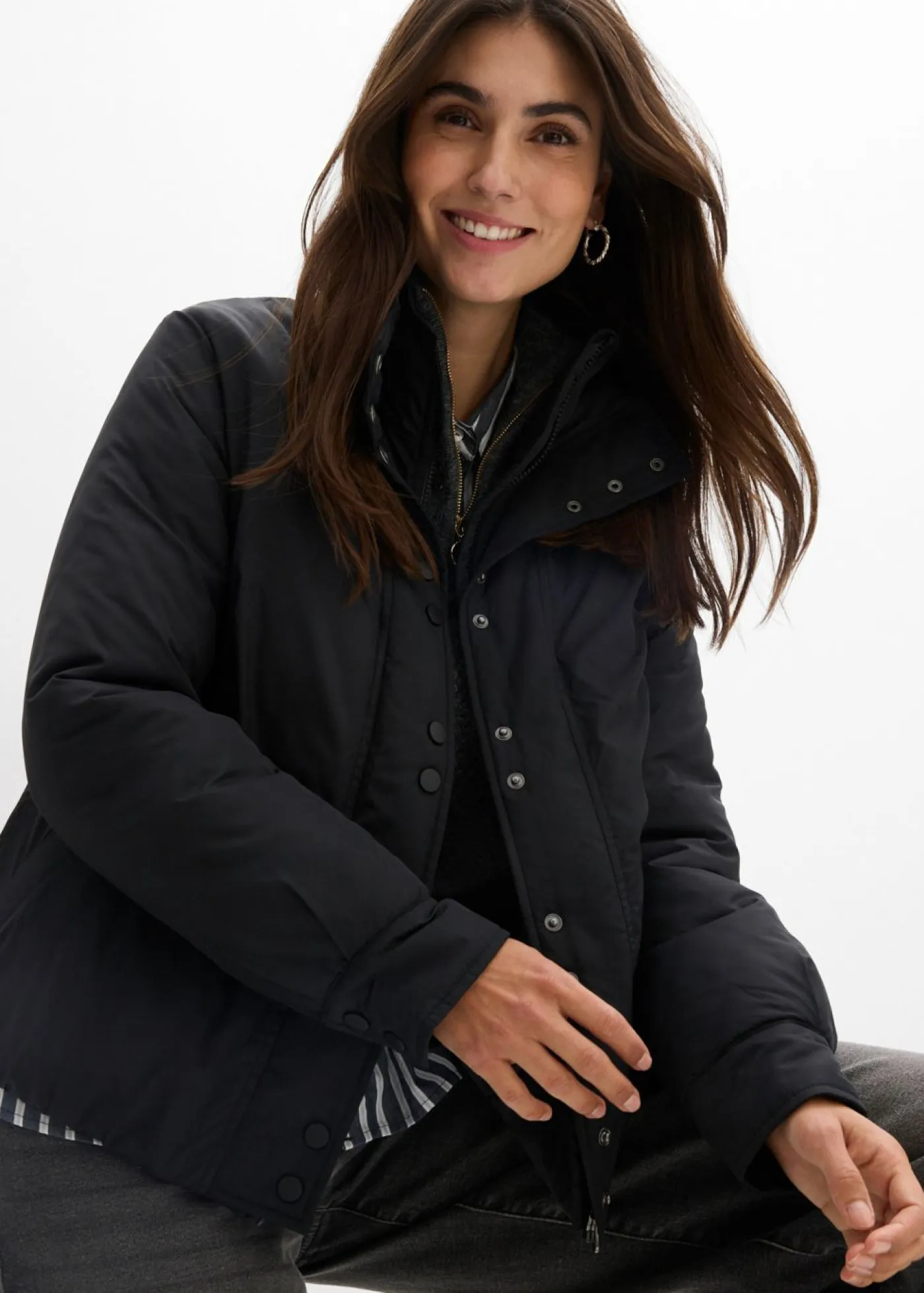 Hot Chaqueta funcional impermeable con aspecto 2 en 1 Mujer Chaquetas Y Abrigos