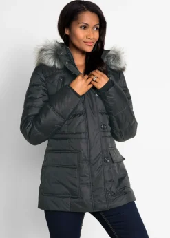 Discount Chaqueta guateada con capucha Mujer Chaquetas Y Abrigos