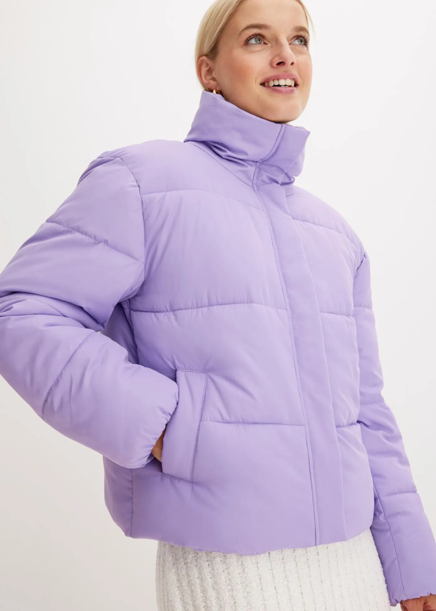 Sale Chaqueta guateada con cuello alto Mujer Chaquetas Y Abrigos