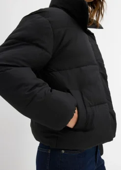 New Chaqueta guateada con cuello alto Mujer Chaquetas Y Abrigos