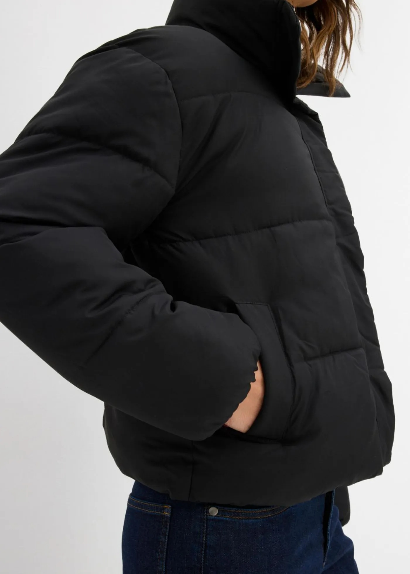 New Chaqueta guateada con cuello alto Mujer Chaquetas Y Abrigos