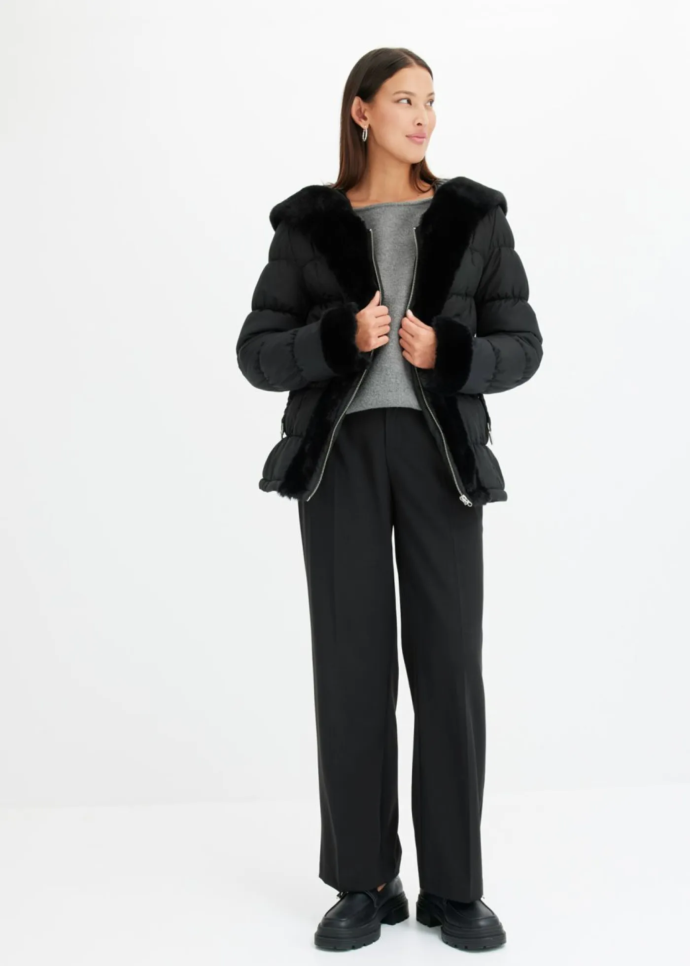 Outlet Chaqueta guateada con pelo sintético Mujer Chaquetas Y Abrigos