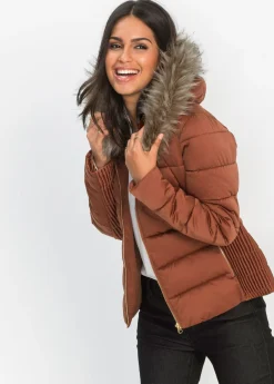 New Chaqueta guateada de poliéster reciclado Mujer Chaquetas Y Abrigos