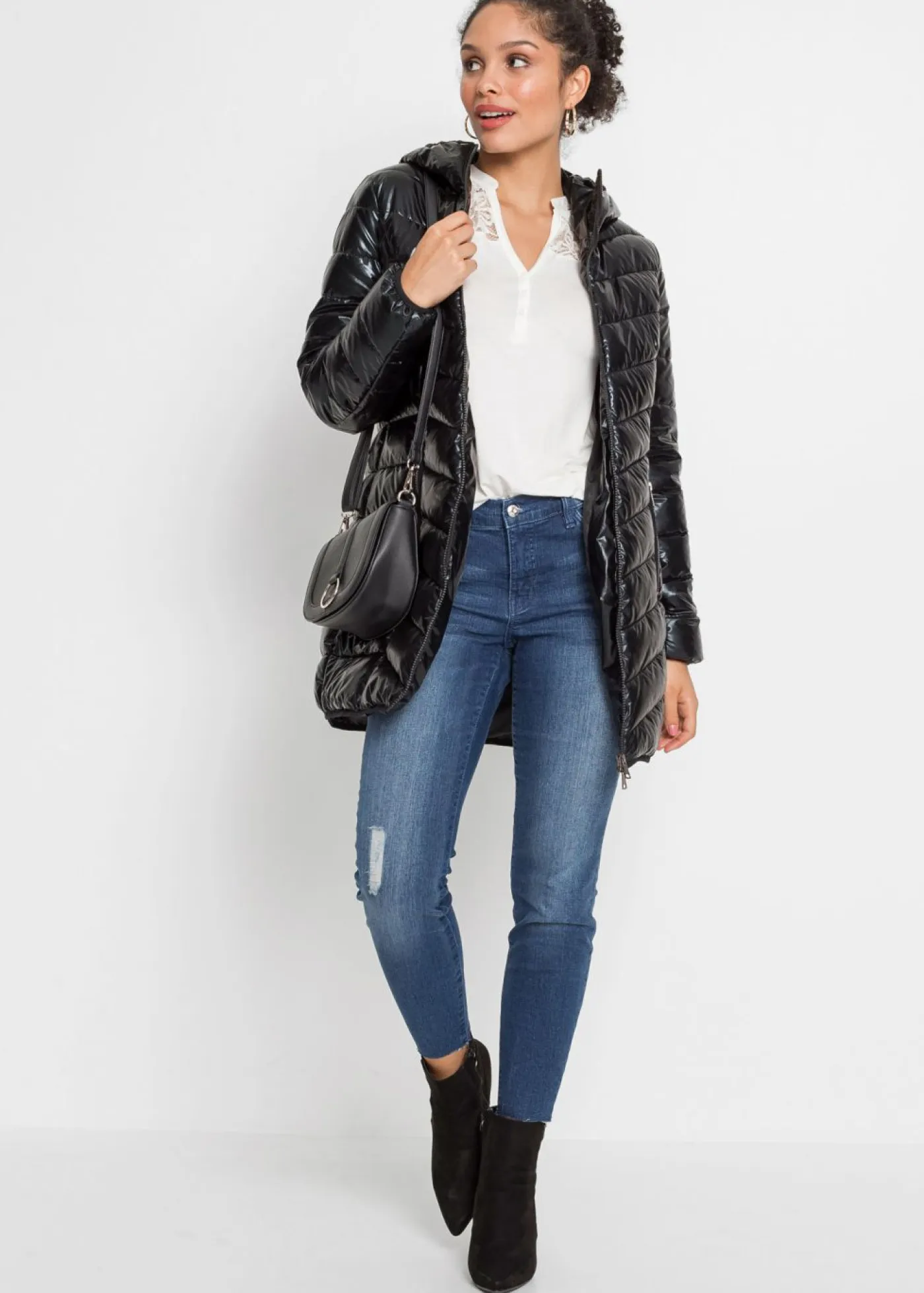 Online Chaqueta guateada efecto metalizado Mujer Chaquetas Y Abrigos