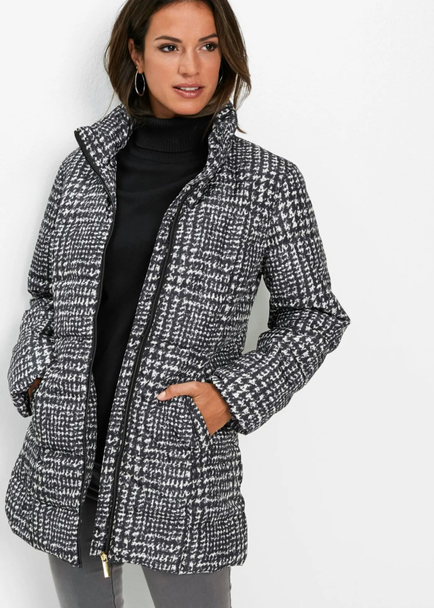 Chaqueta guateada larga Mujer Chaquetas Y Abrigos