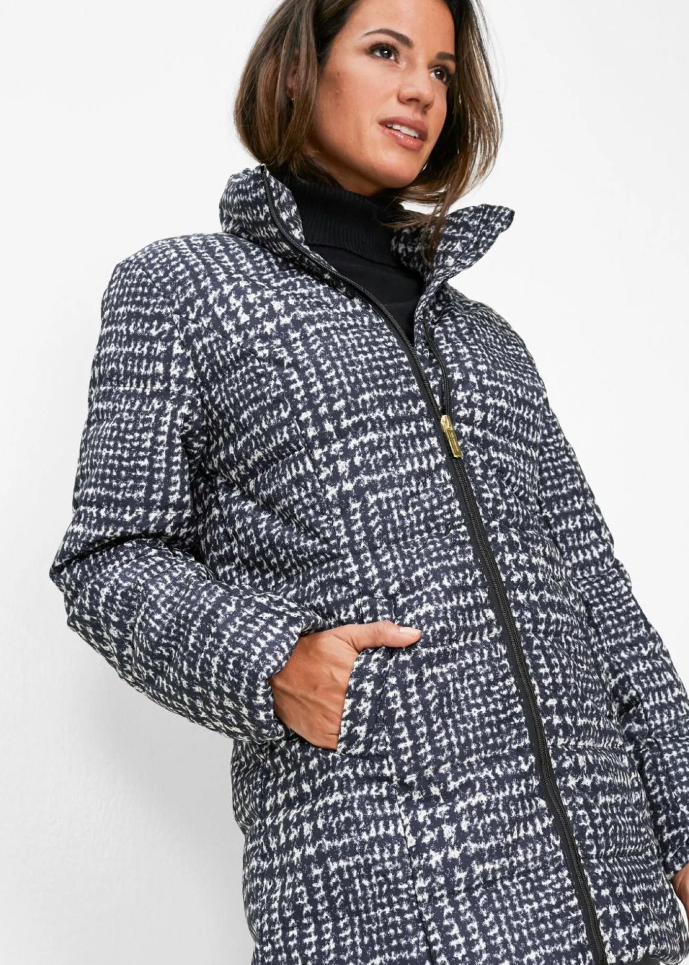 Chaqueta guateada larga Mujer Chaquetas Y Abrigos