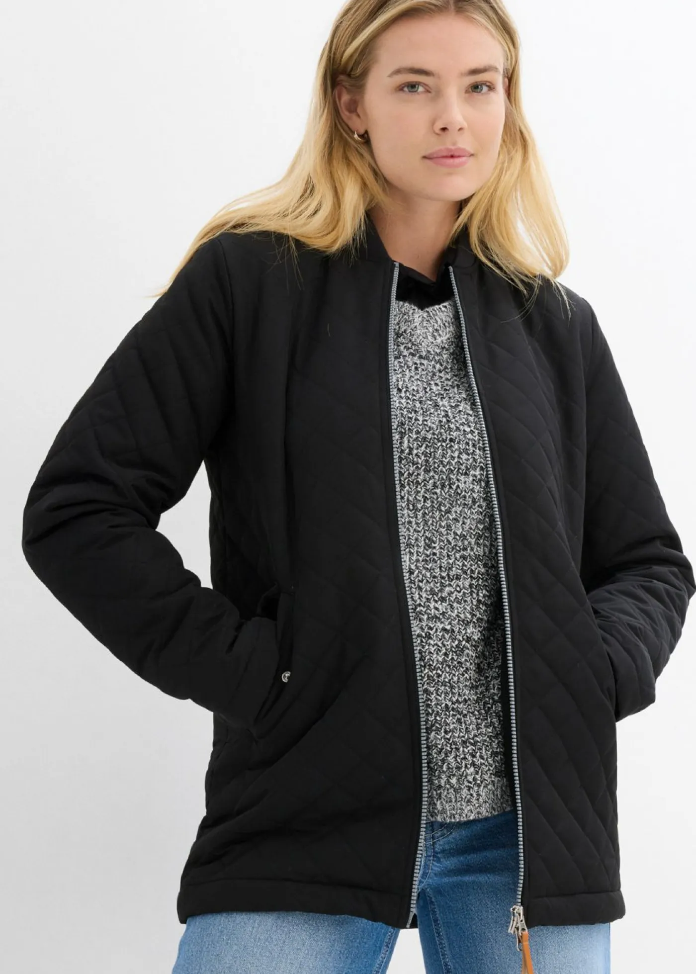 Chaqueta guateada larga Mujer Chaquetas Y Abrigos