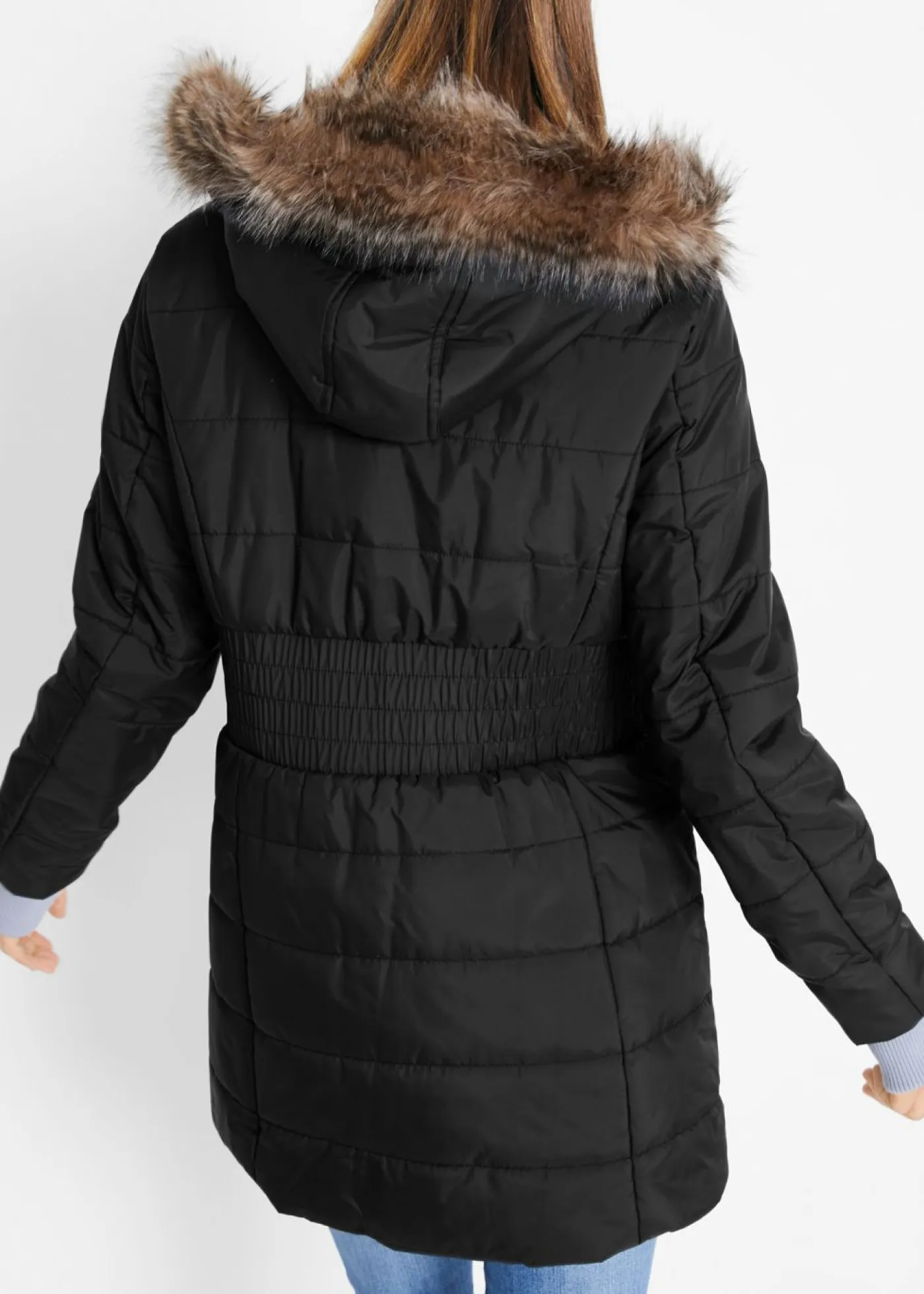 Hot Chaqueta guateada larga funcional con aspecto 2 en 1, impermeable Mujer Chaquetas Y Abrigos