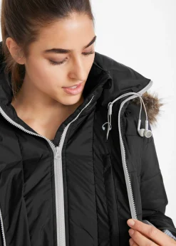 Hot Chaqueta guateada larga funcional con aspecto 2 en 1, impermeable Mujer Chaquetas Y Abrigos