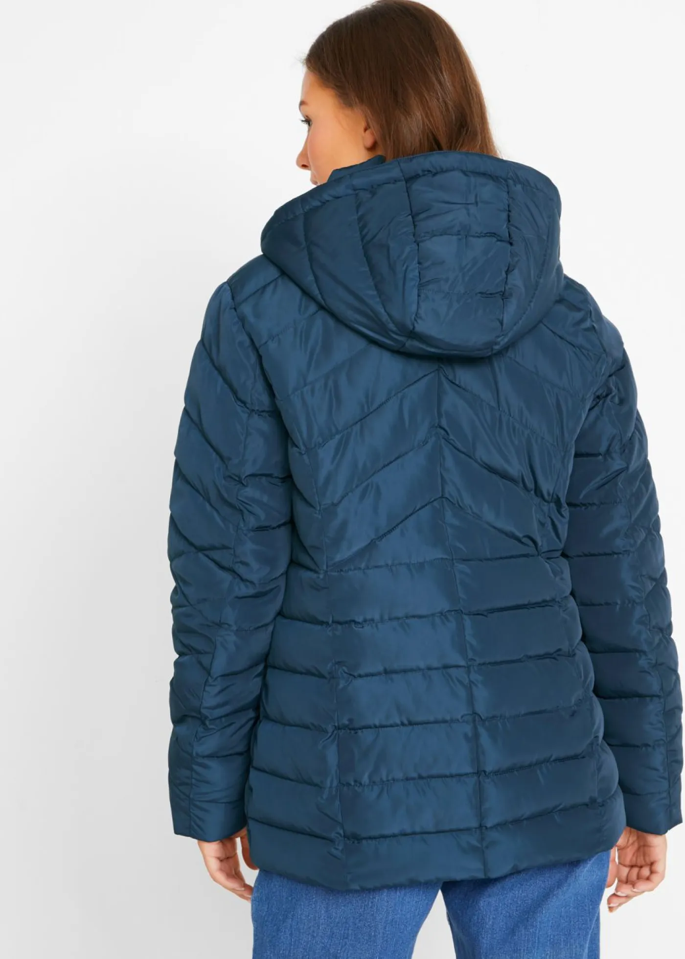 Discount Chaqueta guateada ligera con capucha desmontable Mujer Chaquetas Y Abrigos