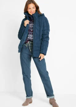 Discount Chaqueta guateada ligera con capucha desmontable Mujer Chaquetas Y Abrigos