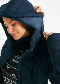 Discount Chaqueta guateada ligera con capucha desmontable Mujer Chaquetas Y Abrigos