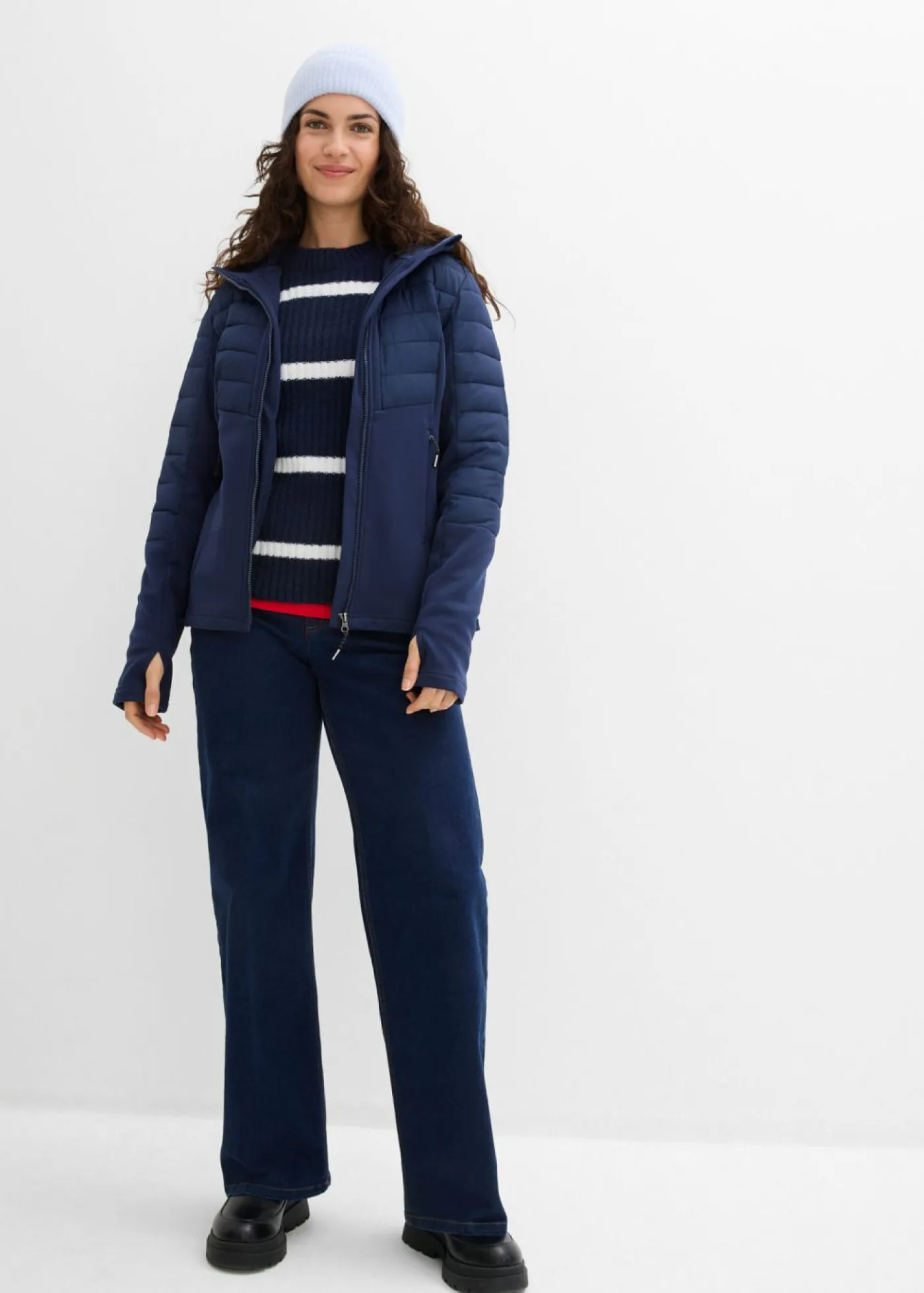 Best Chaqueta híbrida repelente al agua con inserciones acolchadas y de softshell Mujer Chaquetas Y Abrigos