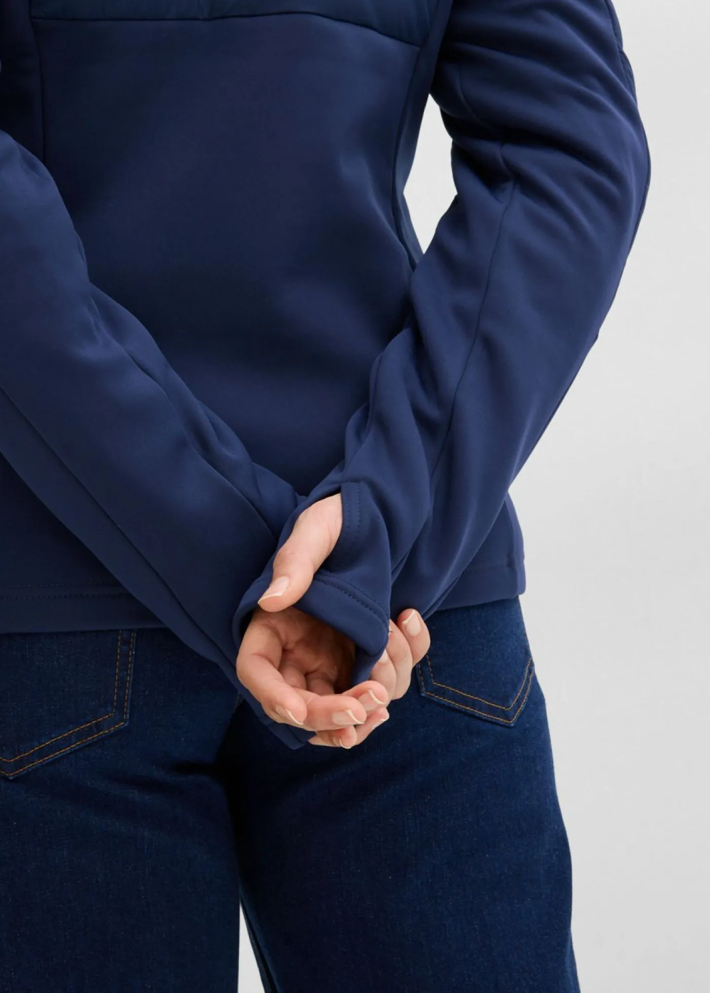 Best Chaqueta híbrida repelente al agua con inserciones acolchadas y de softshell Mujer Chaquetas Y Abrigos