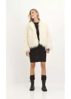 Outlet Chaqueta holgada de pelo sintético Mujer Chaquetas Y Abrigos