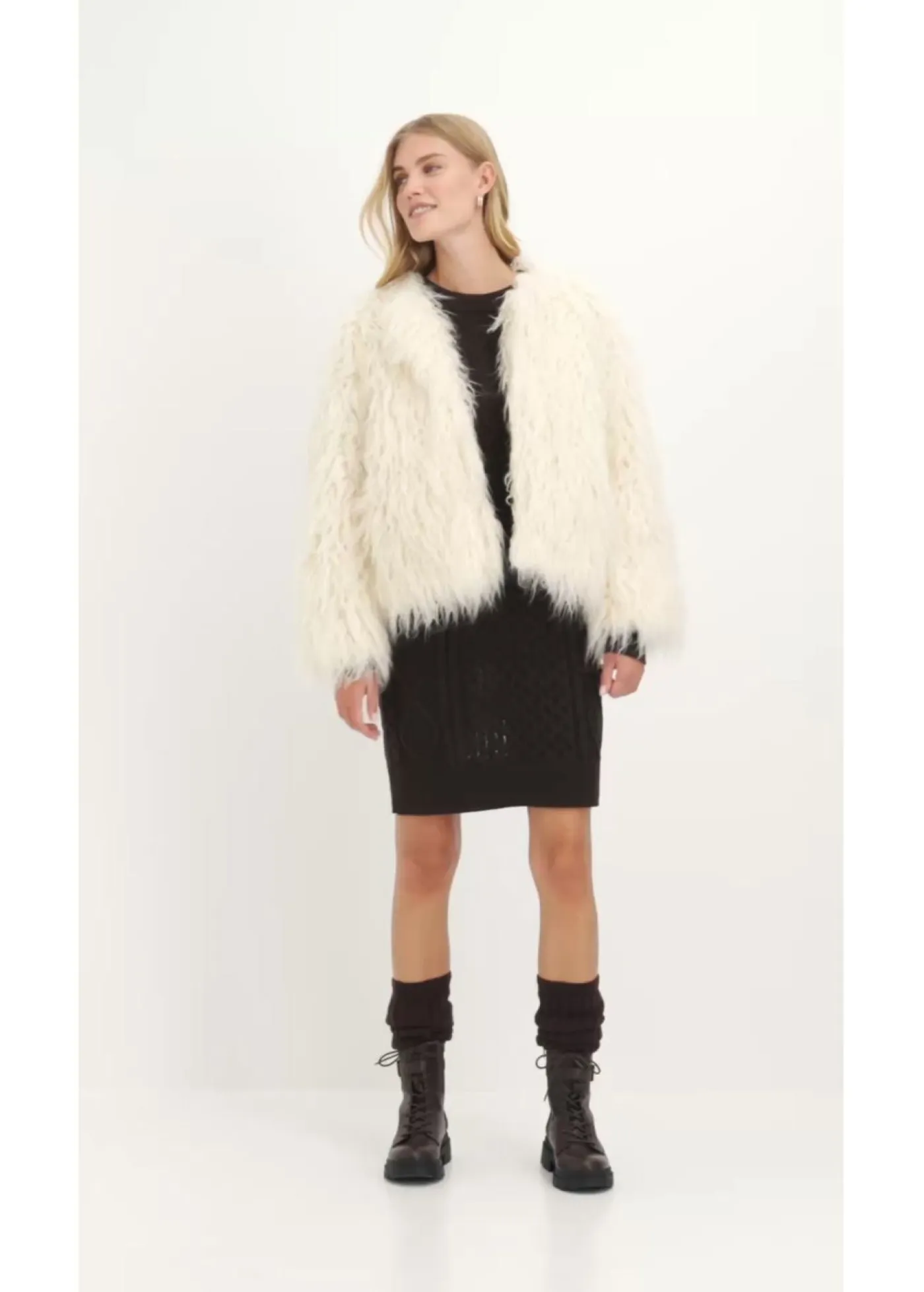 Outlet Chaqueta holgada de pelo sintético Mujer Chaquetas Y Abrigos