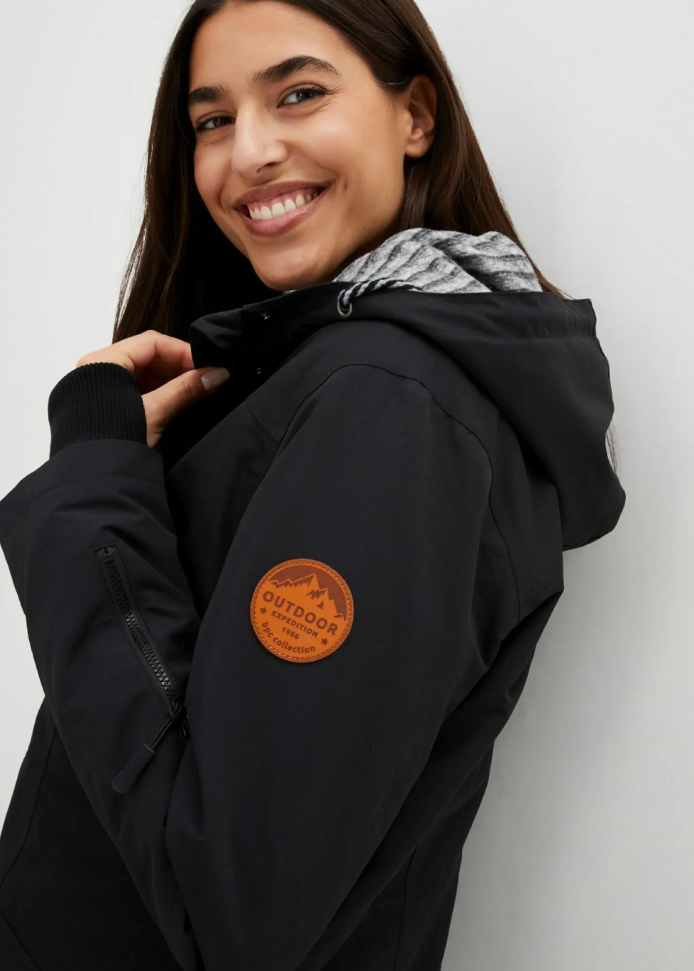 Chaqueta larga 3 en 1 con prácticos bolsillos Mujer Ropa Térmica|Chaquetas Y Abrigos