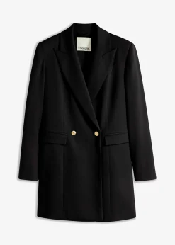 New Chaqueta larga con botones decorativos Mujer Blazers