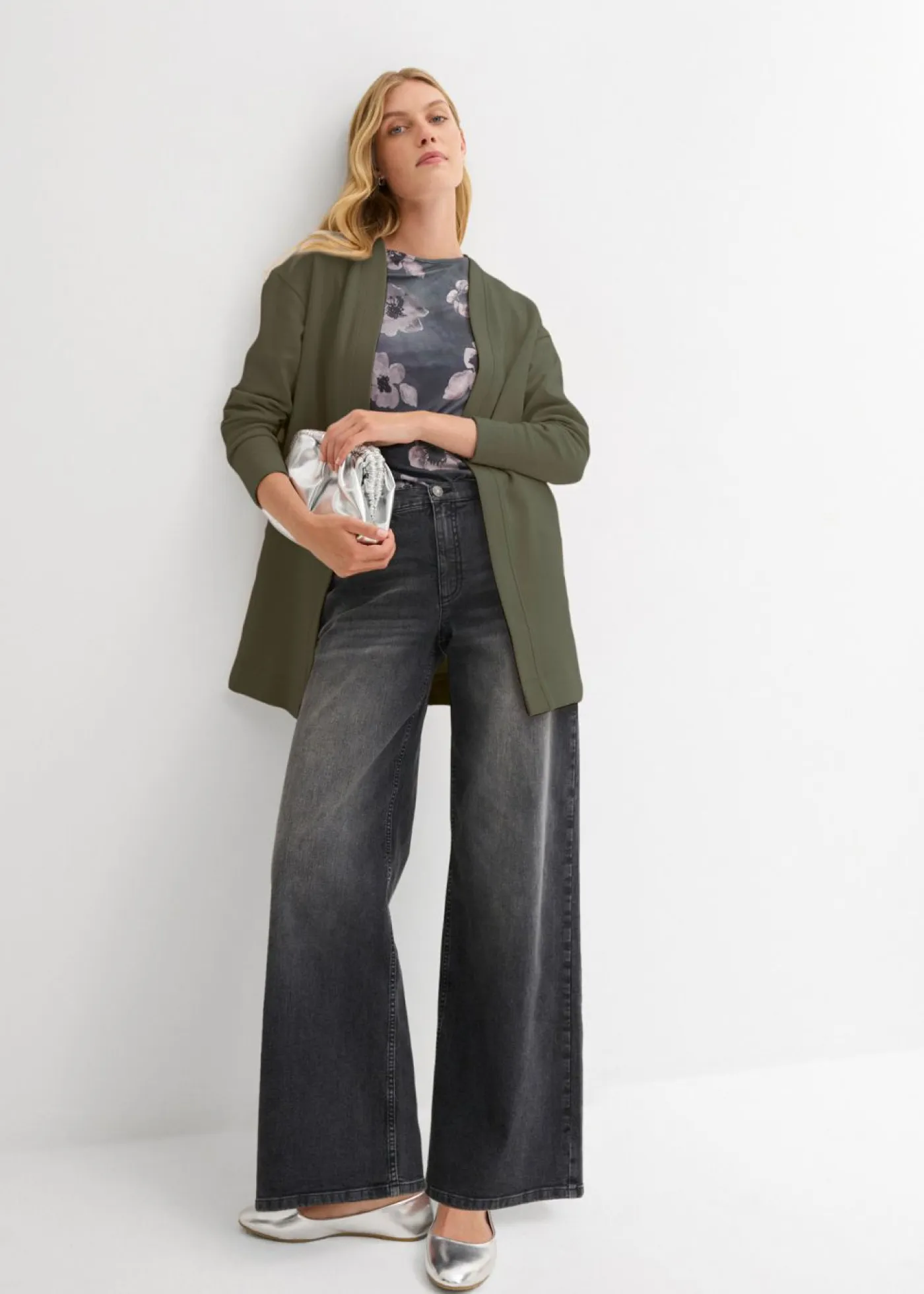 Discount Chaqueta larga de chándal en suave mezcla de algodón Mujer Ropa Cómoda