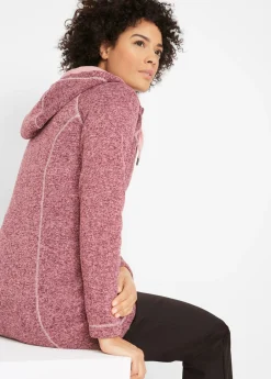 Hot Chaqueta larga de forro polar con capucha Mujer Ropa Cómoda|Chaquetas Y Abrigos