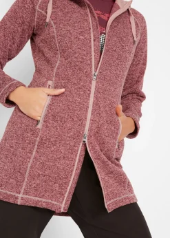 Hot Chaqueta larga de forro polar con capucha Mujer Ropa Cómoda|Chaquetas Y Abrigos