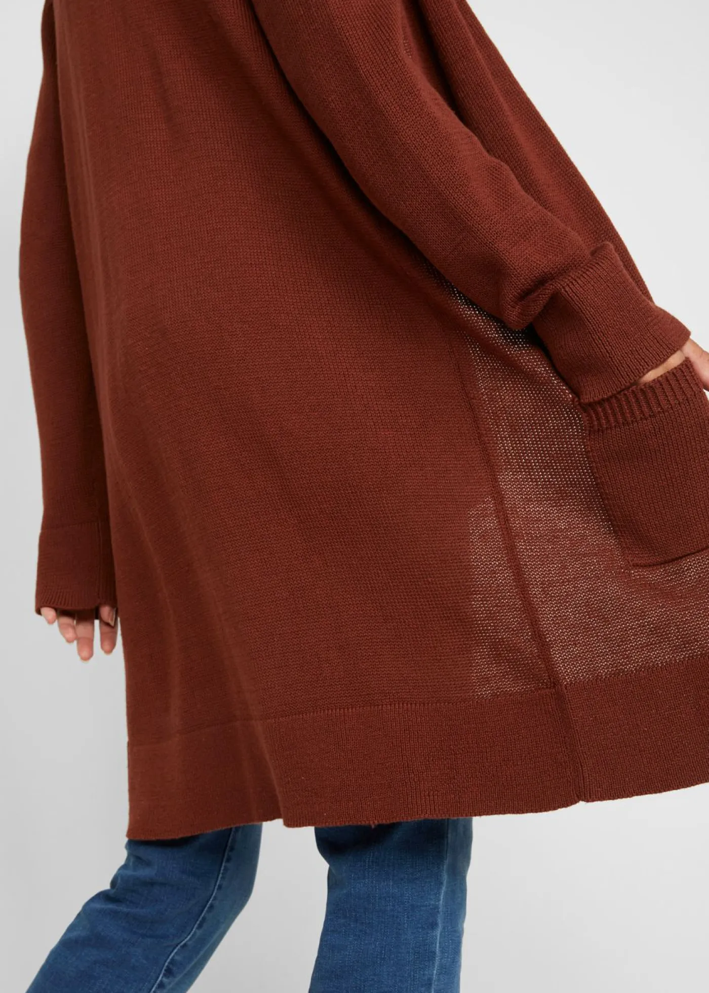 Outlet Chaqueta larga de punto Mujer Básicos|Jerséis