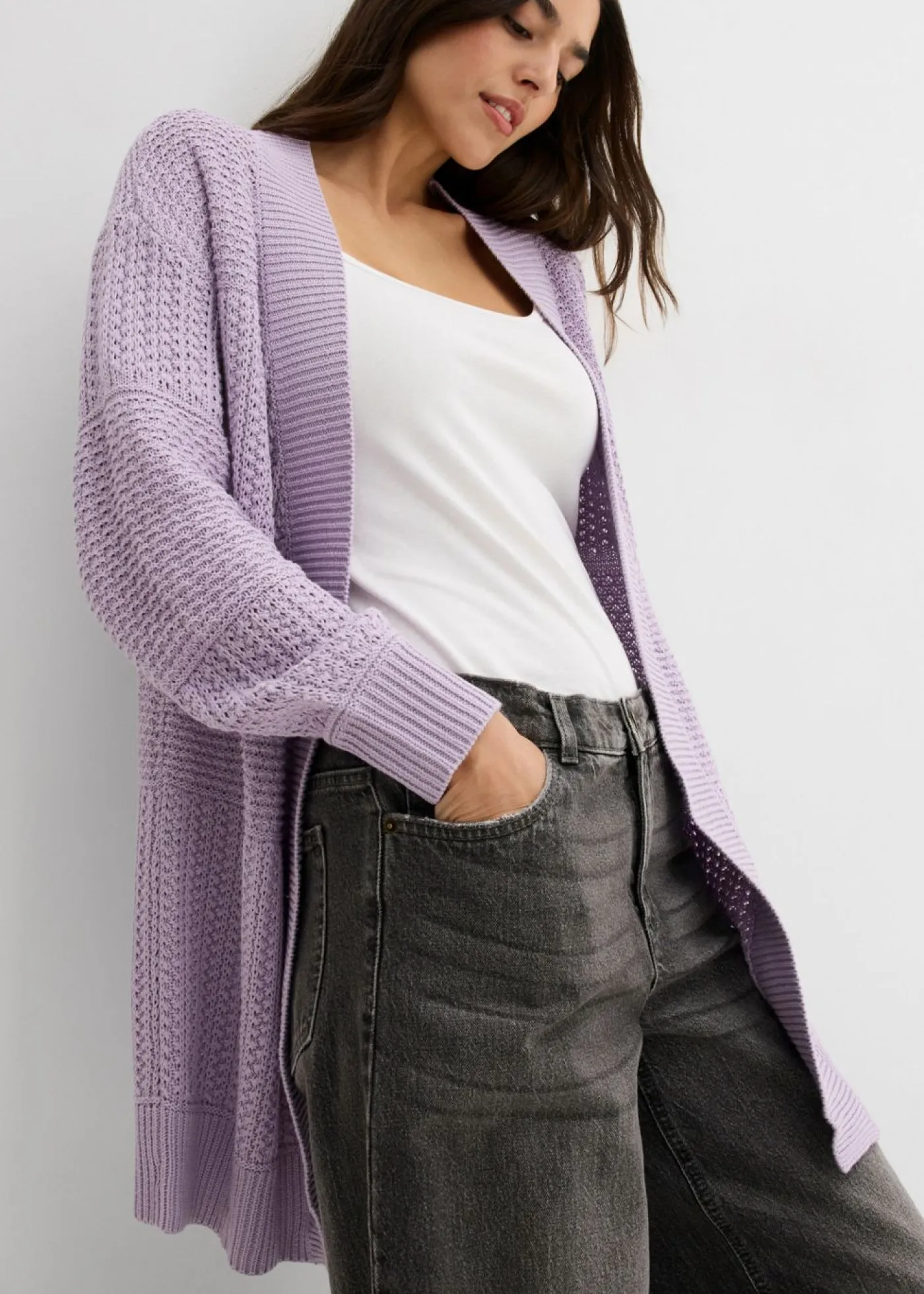 Best Chaqueta larga de punto Mujer Jerséis|Ropa De Punto