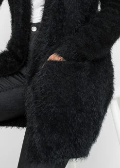 Clearance Chaqueta larga de punto con aspecto mullido Mujer Jerséis|Ropa De Punto