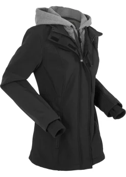 Discount Chaqueta larga de softshell, repelente al agua, aspecto 2 en 1 Mujer Chaquetas Y Abrigos