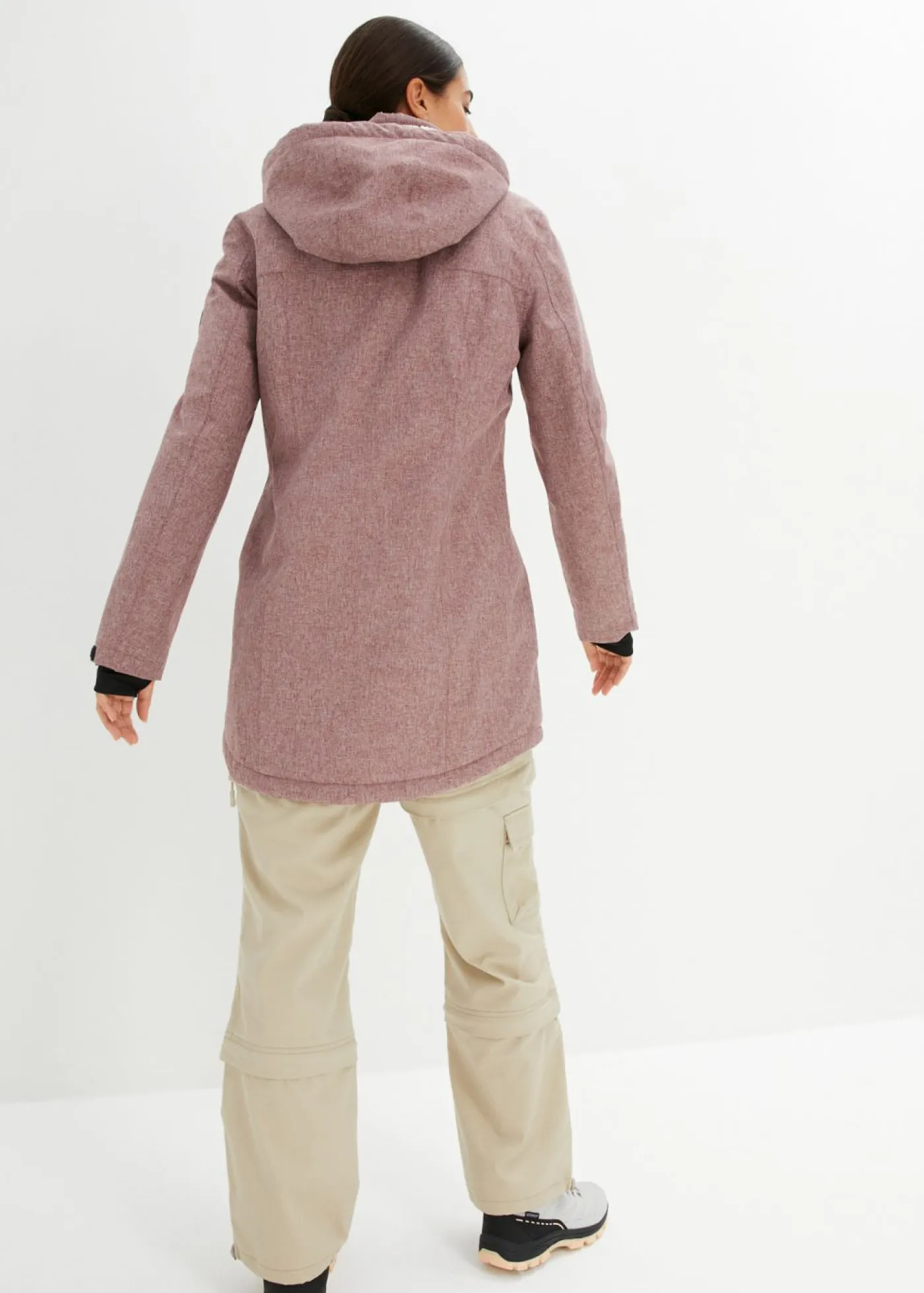 Outlet Chaqueta larga funcional impermeable para exteriores con forro polar Mujer Chaquetas Y Abrigos