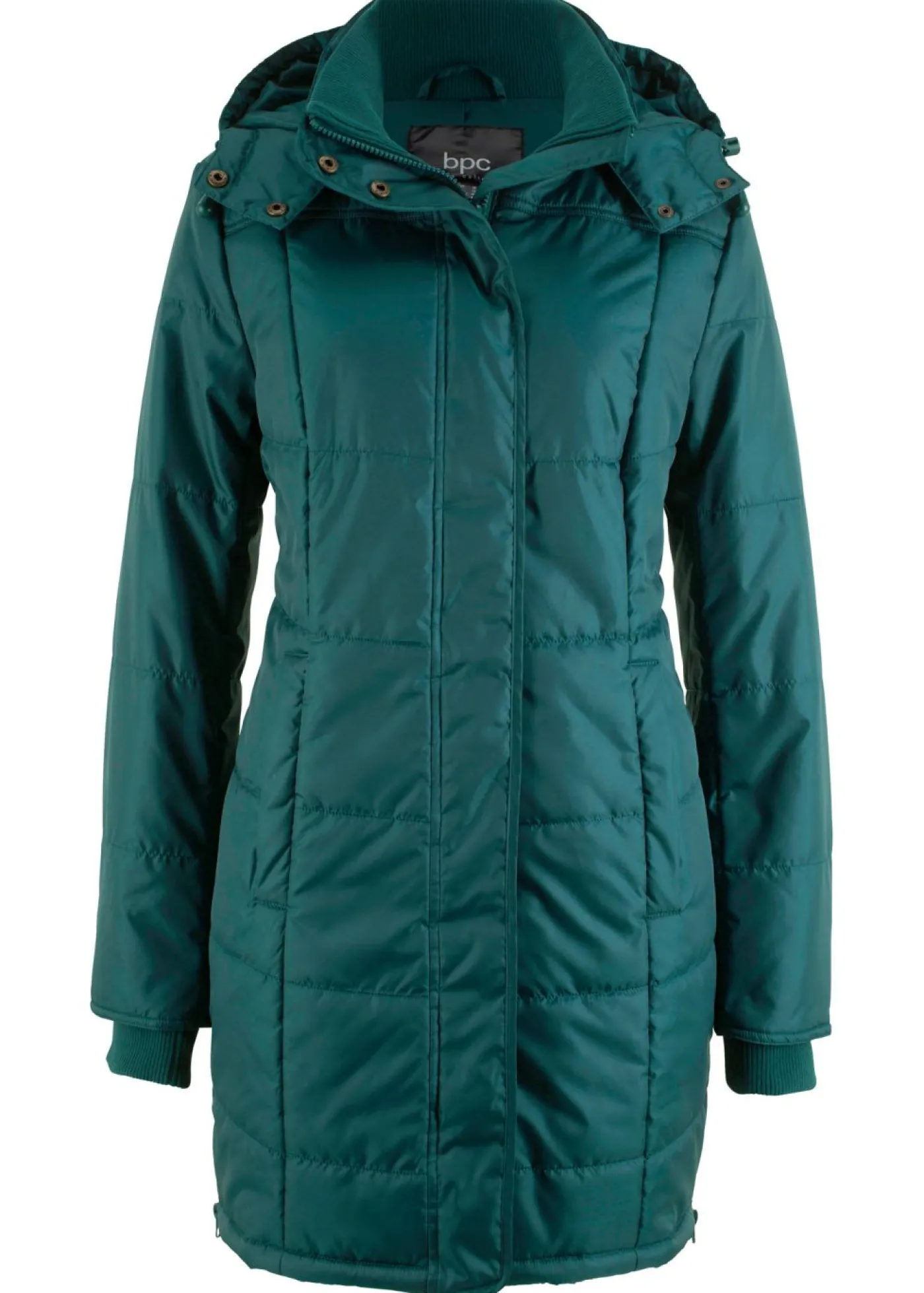 Outlet Chaqueta larga guateada con cuello y capucha Mujer Chaquetas Y Abrigos
